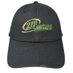21st Century Equipment Strapback Baseball Cap Black OS Adjustable John Deere